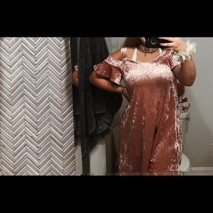 Miami velvet pink dress